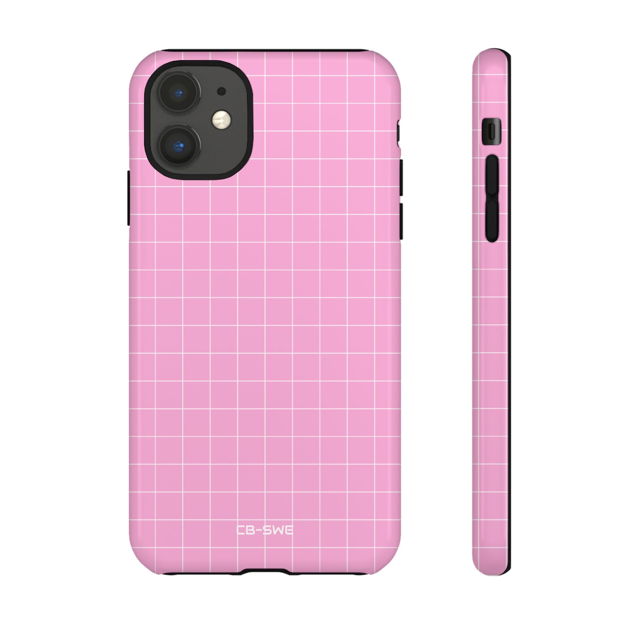Pink Squares Align - iPhone Case