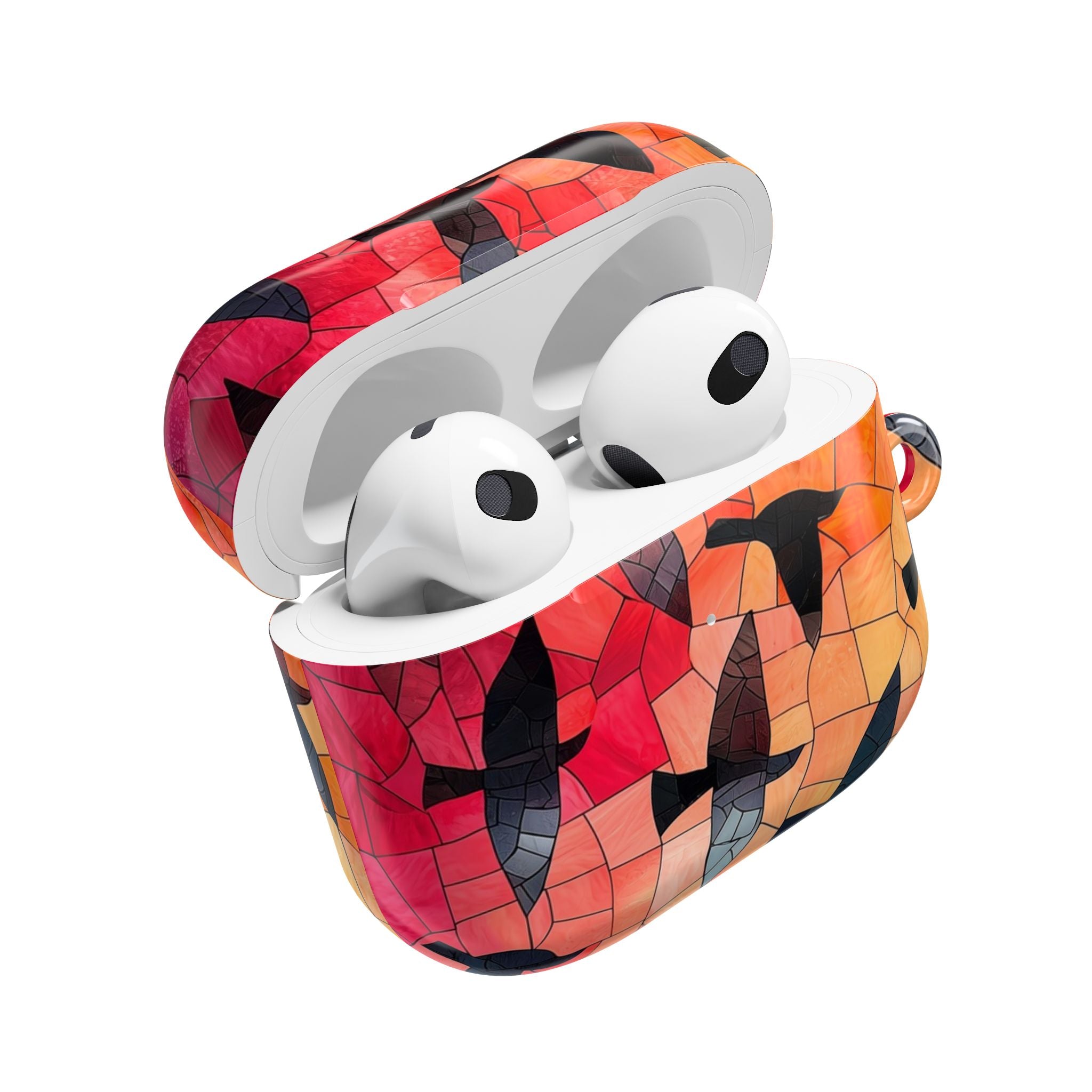 Värjätyt lasi- linnut - AirPods Case