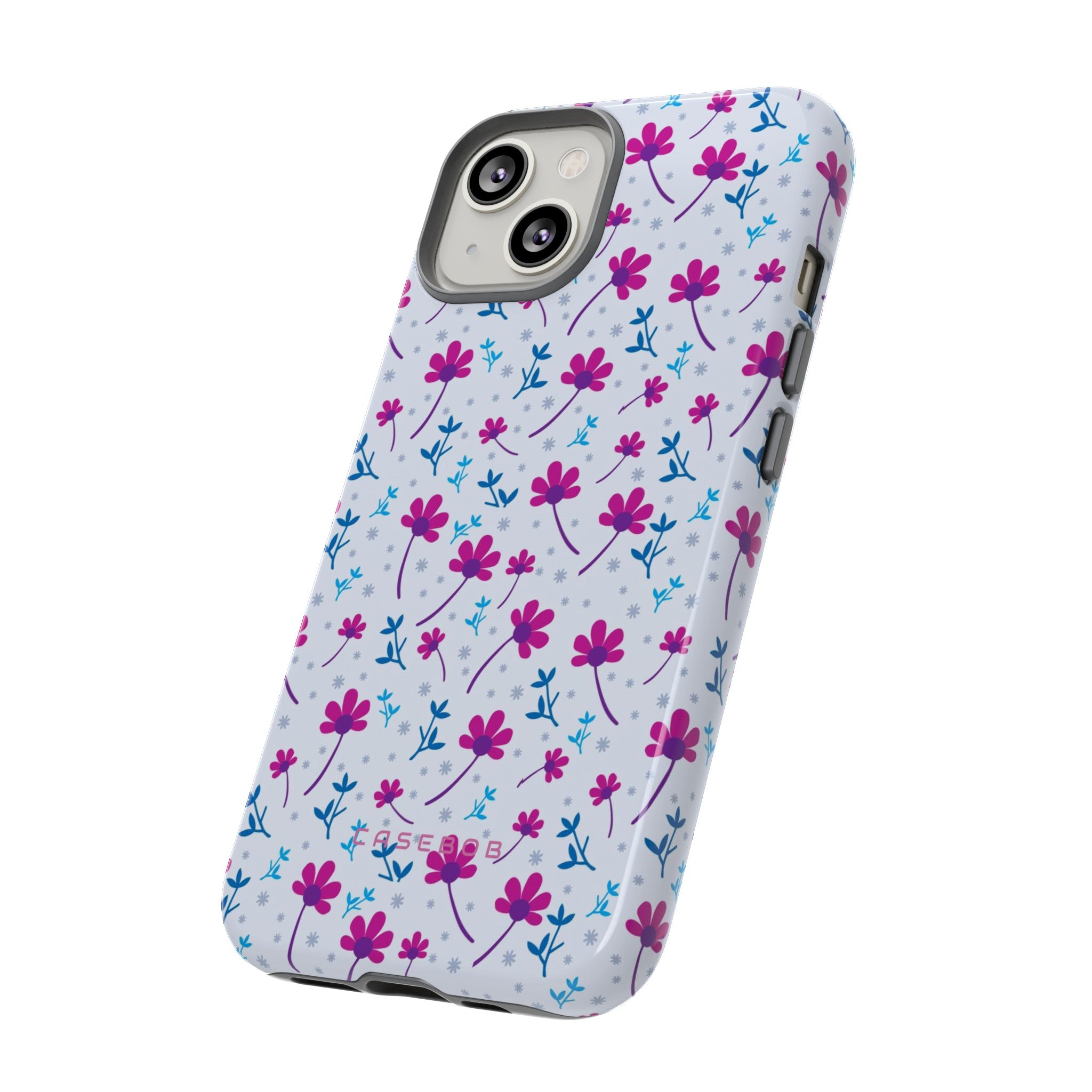 Purple Flower Pattern - Protective Phone Case