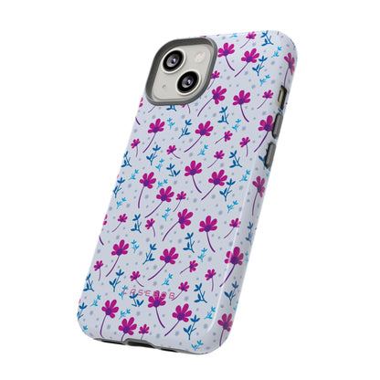 Purple Flower Pattern - Protective Phone Case