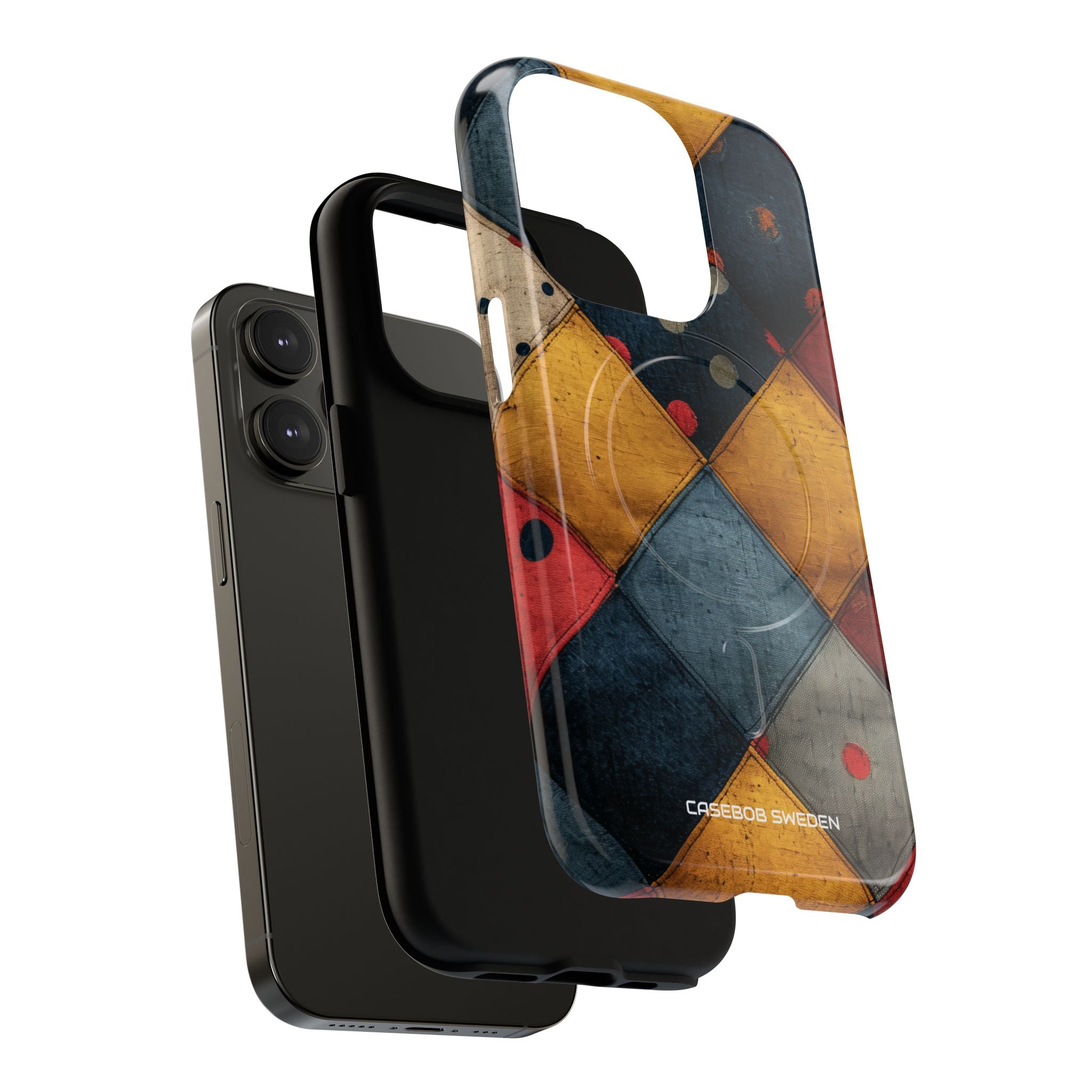 Blue Red Patchwork - Tough + MagSafe® iPhone 14 Phone Case