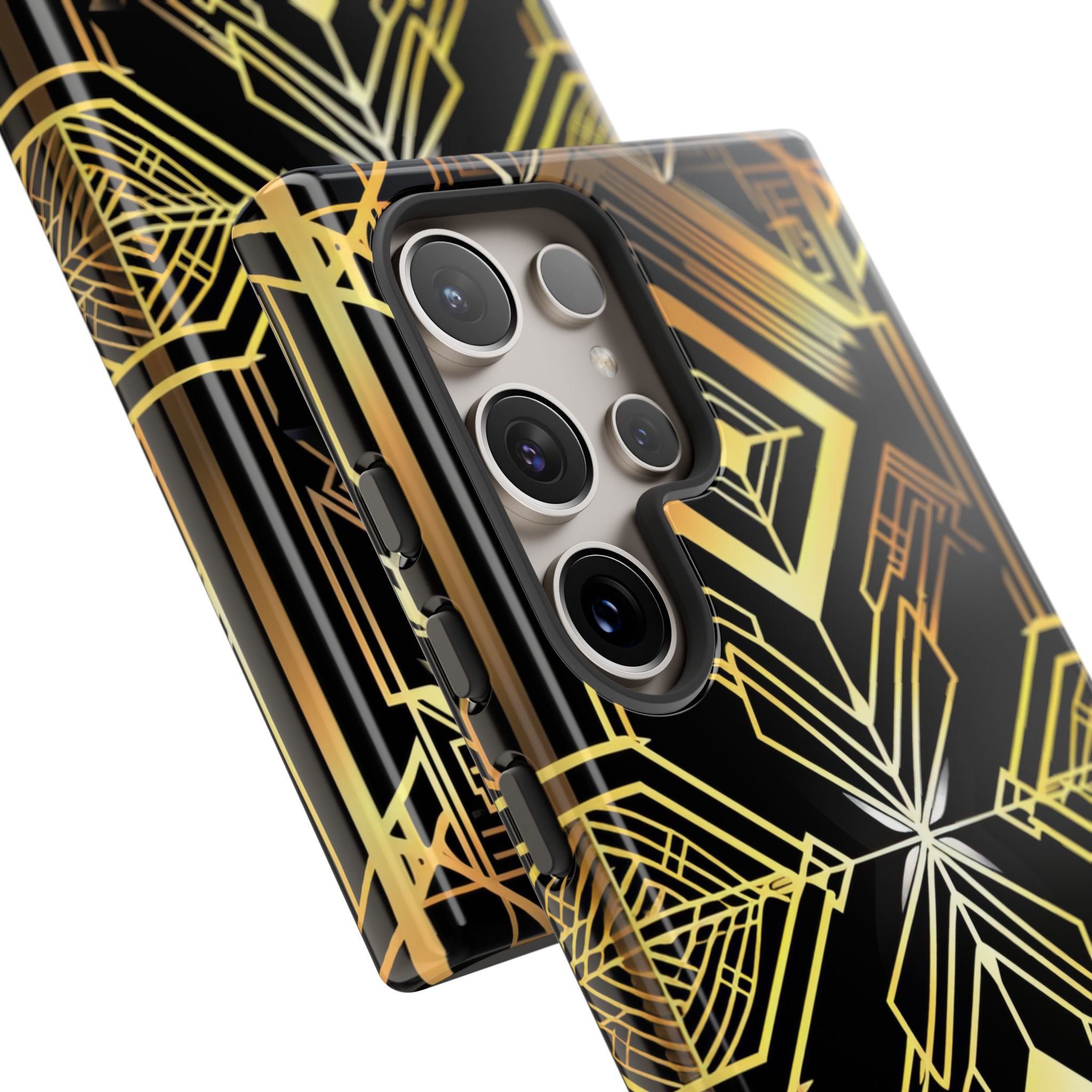 Golden Geometric Opulence Samsung S24 - Tough Phone Case