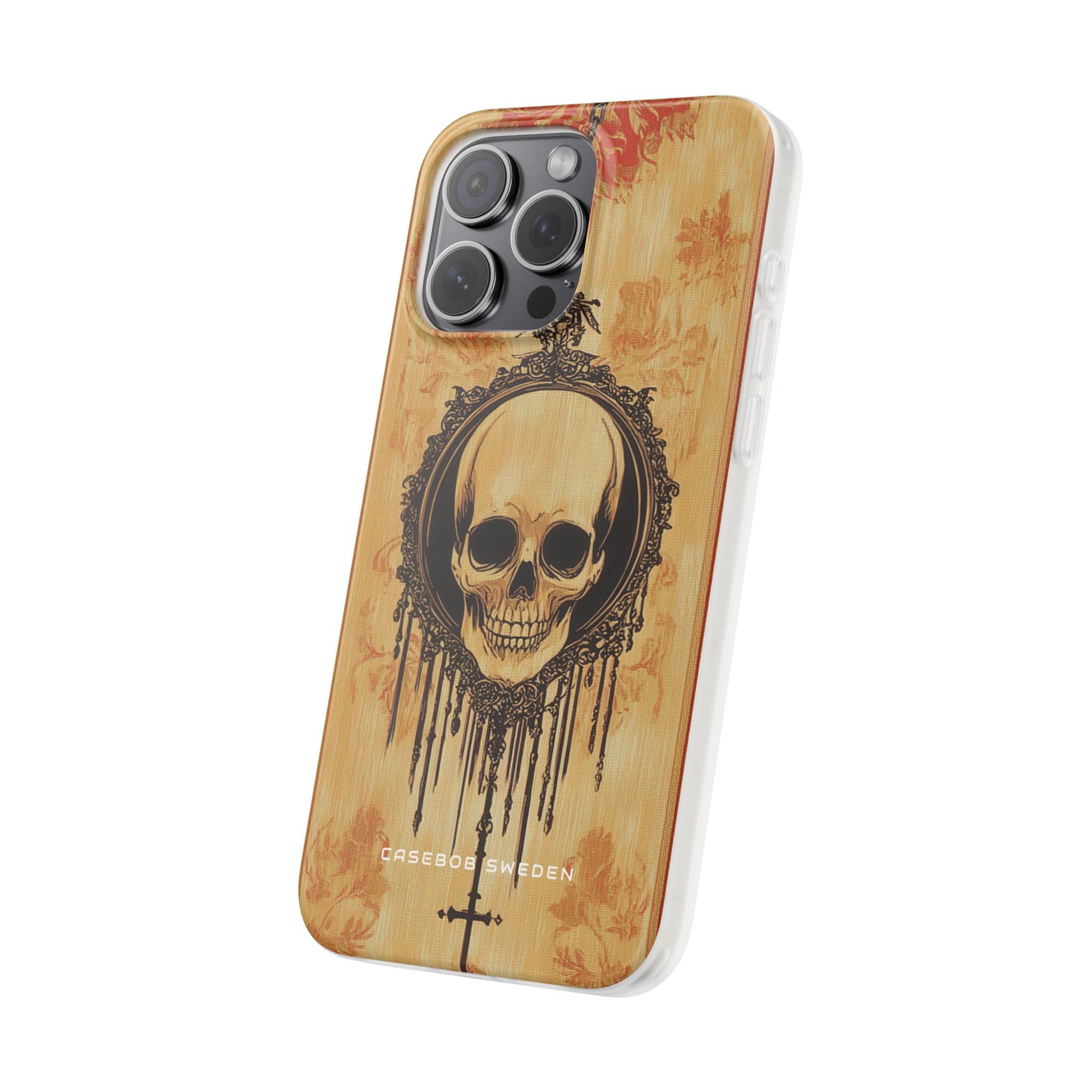 Gothic Skull Elegance iPhone 15 - Flexi Phone Case