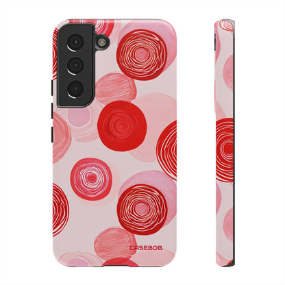 Crimson Circle Minimalism - Protective Phone Case