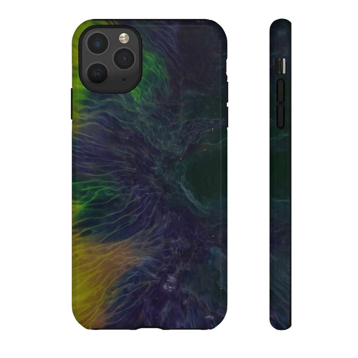 Dark Blue Ink Art iPhone Case (Protective) iPhone 11 Pro Max Glossy Phone Case