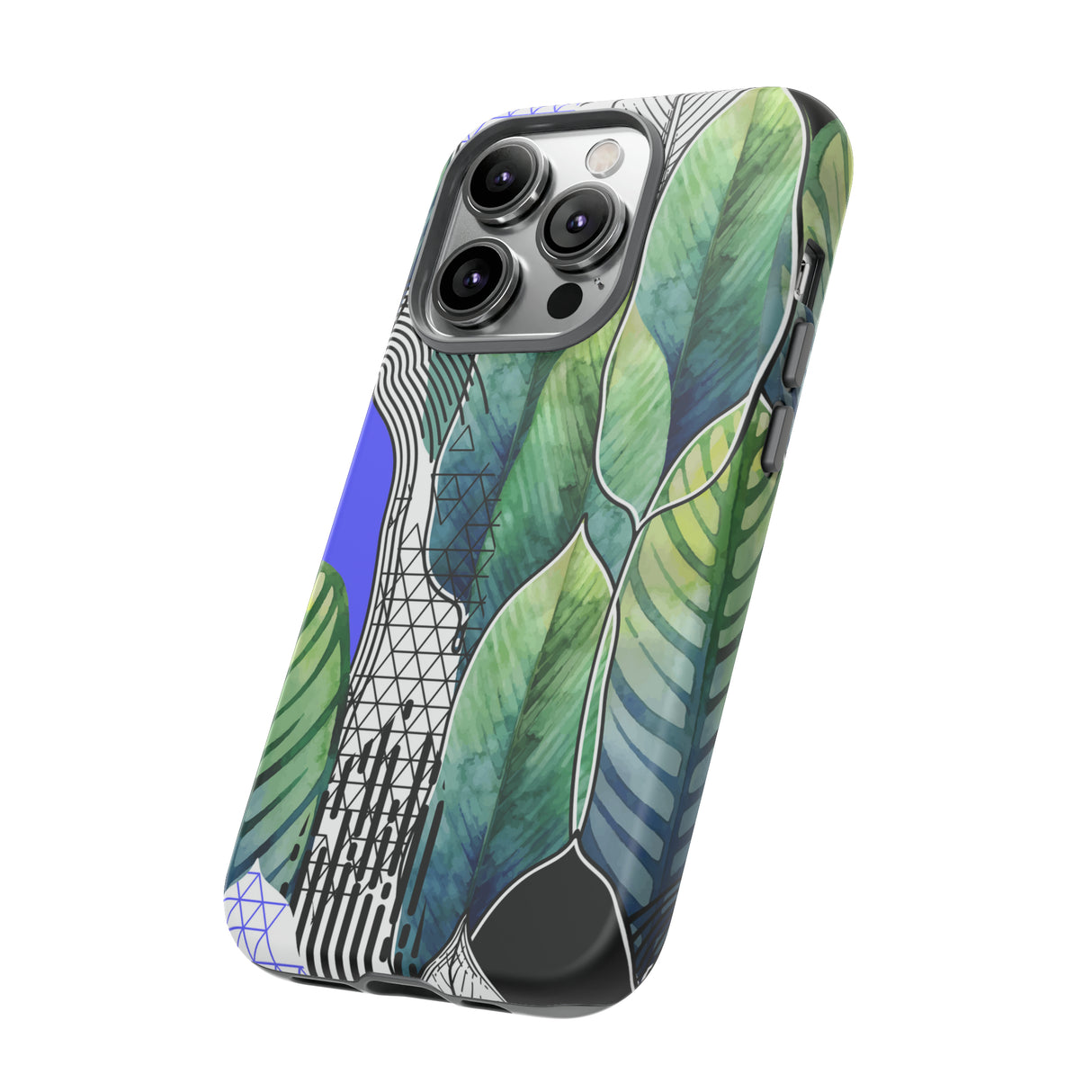 Watercolor Green Leafs - Protective Phone Case