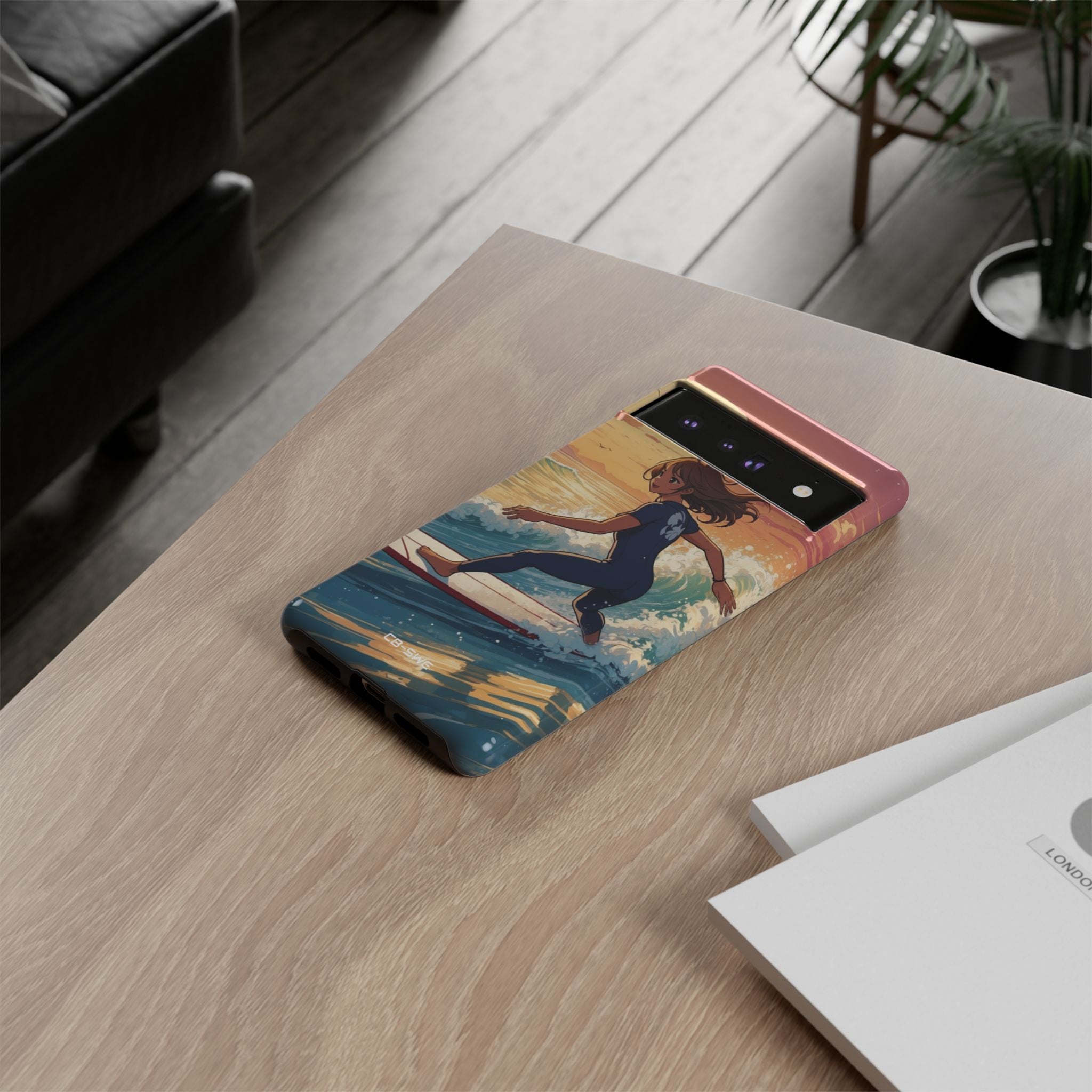 Surfing Into Sunset - Google Pixel Case