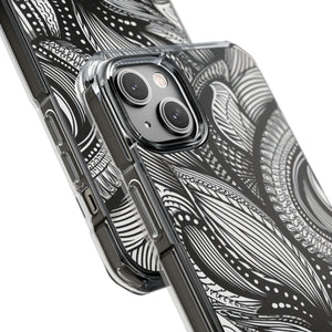 Organic Whirl - Phone Case for iPhone (Clear Impact - Magnetic)