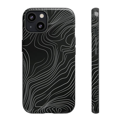 Mancho Grey Lines Abstract Case - Protective Phone Case