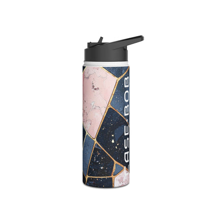 Golden Mosaic Navy - Stainless Steel Water Bottle