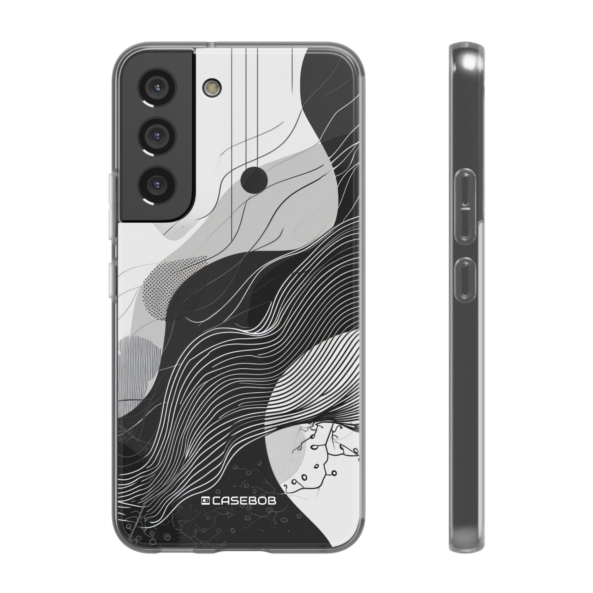 Monochrome Elegance | Flexible Phone Case for Samsung Galaxy