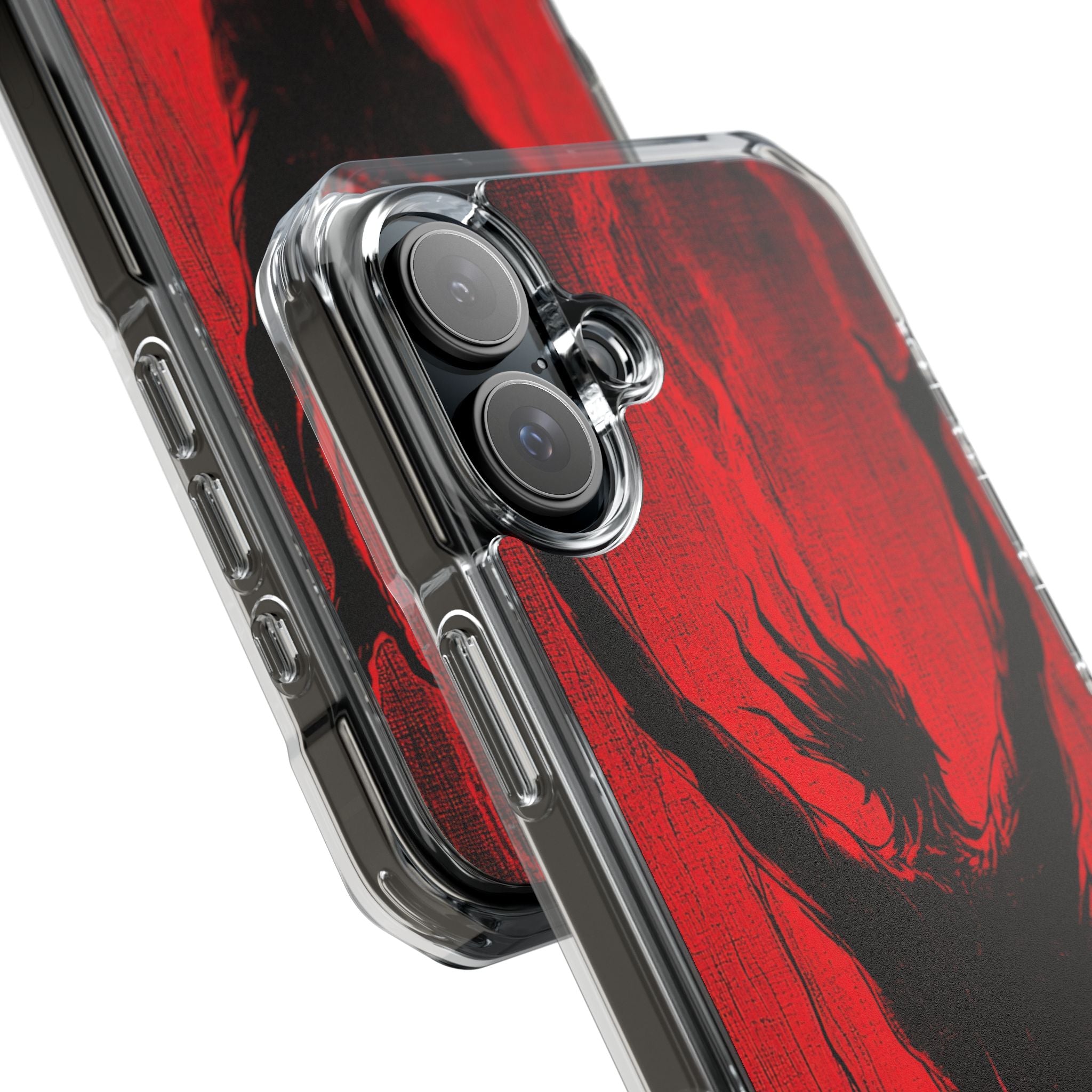 Crimson Despair iPhone 16 - Clear Impact Phone Case