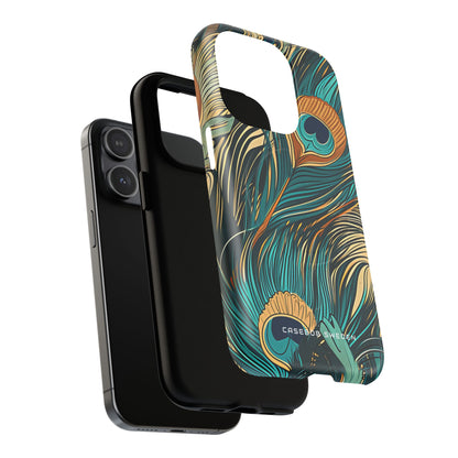 Art Nouveau Peacock Elegance iPhone 15 | Tough+ Phone Case