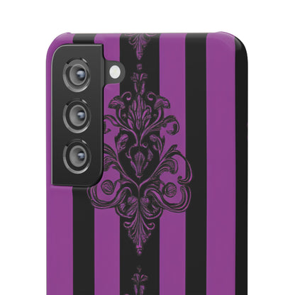 Gothic Elegance with Vertical Stripes and Ornamental Motifs Samsung S21 - Slim Phone Case