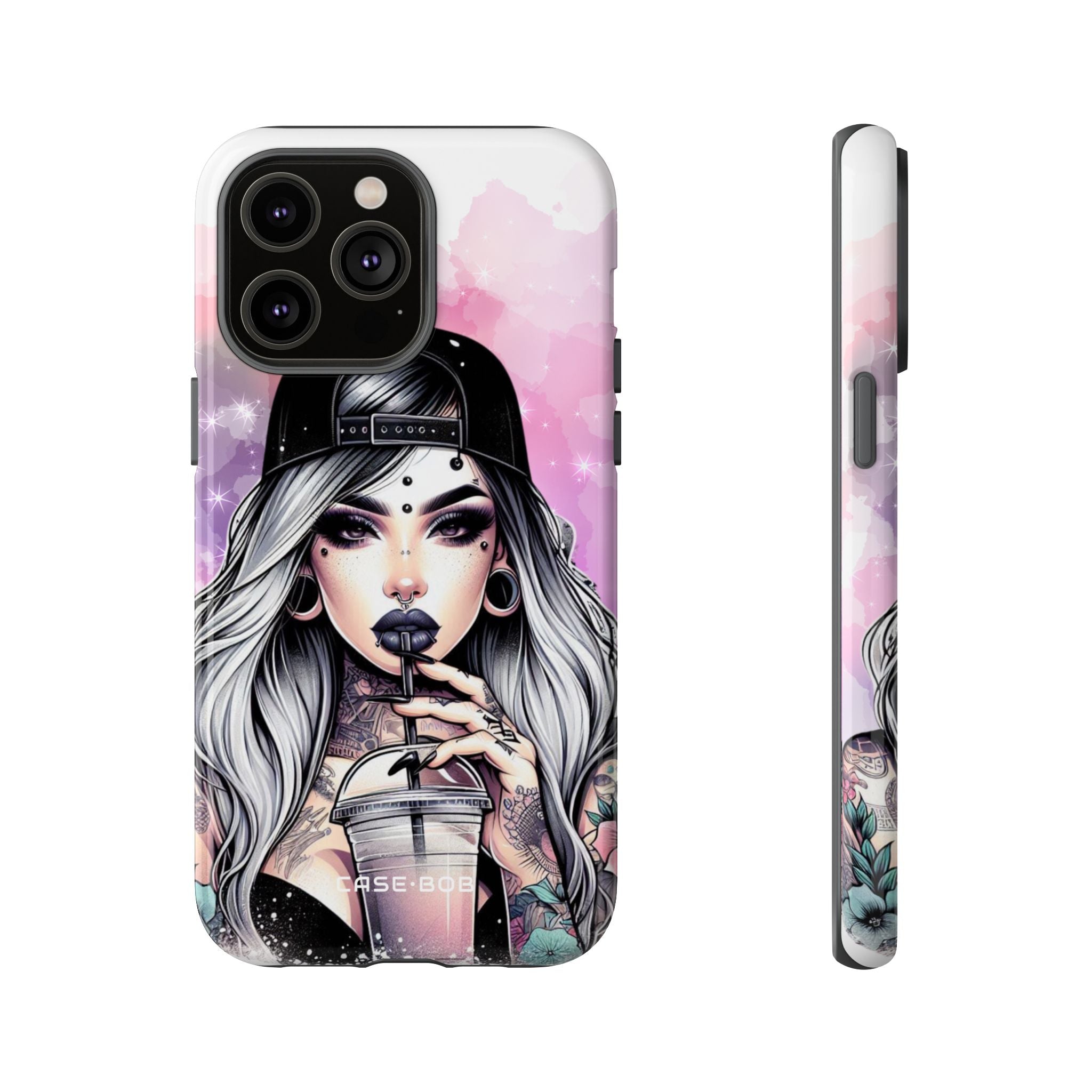 Silver Sip Nebula iPhone 14 Pro Max Case - Tough