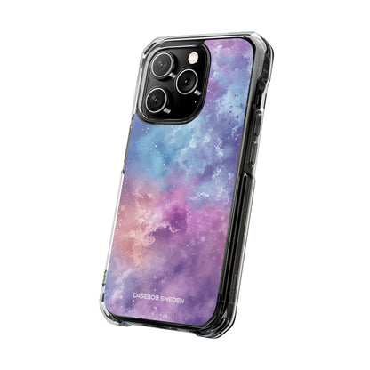 Cosmic Nebula Swirls - Clear Impact iPhone 14 Phone Case