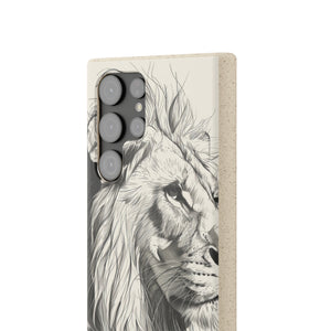 Majestic Linework Lion | Biodegradable Phone Case