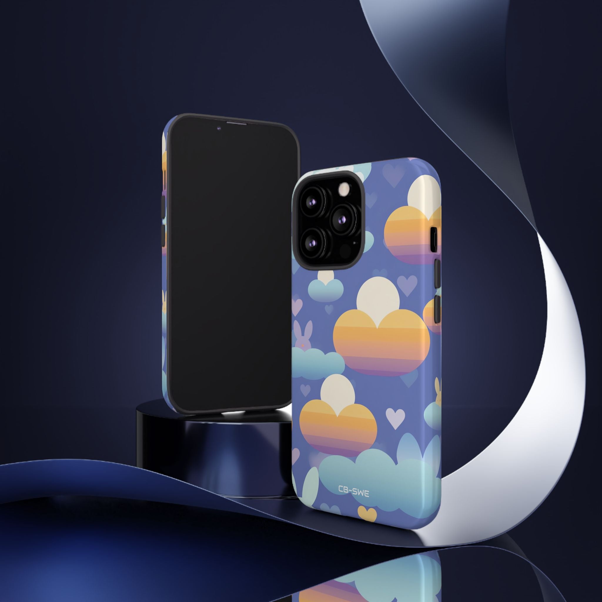 Bunnies Dance Among Clouds - iPhone Case