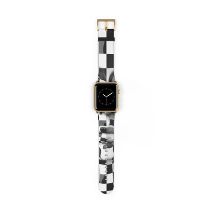 Mirrored Checkerboard Face - Watch Band