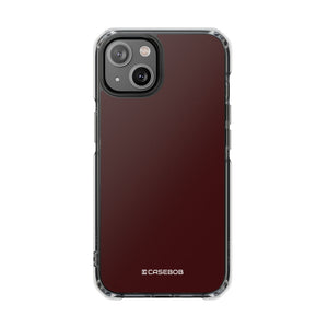 Oxblood Red | Phone Case for iPhone (Clear Impact Case - Magnetic)