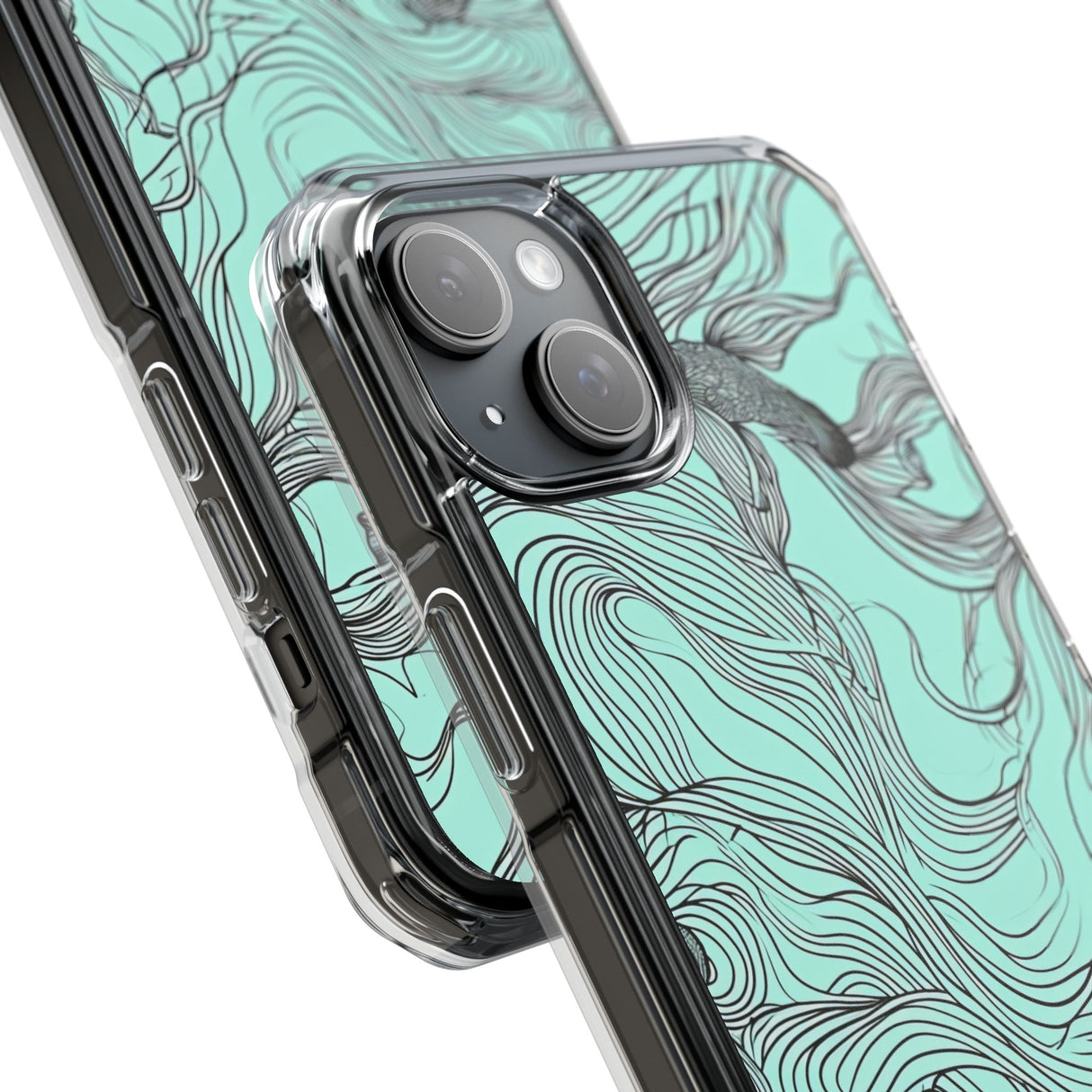 Aqua Serenity – Handyhülle für iPhone (Clear Impact – Magnetisch)