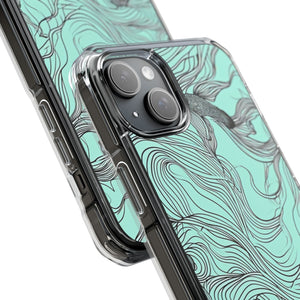 Aqua Serenity - Phone Case for iPhone (Clear Impact - Magnetic)