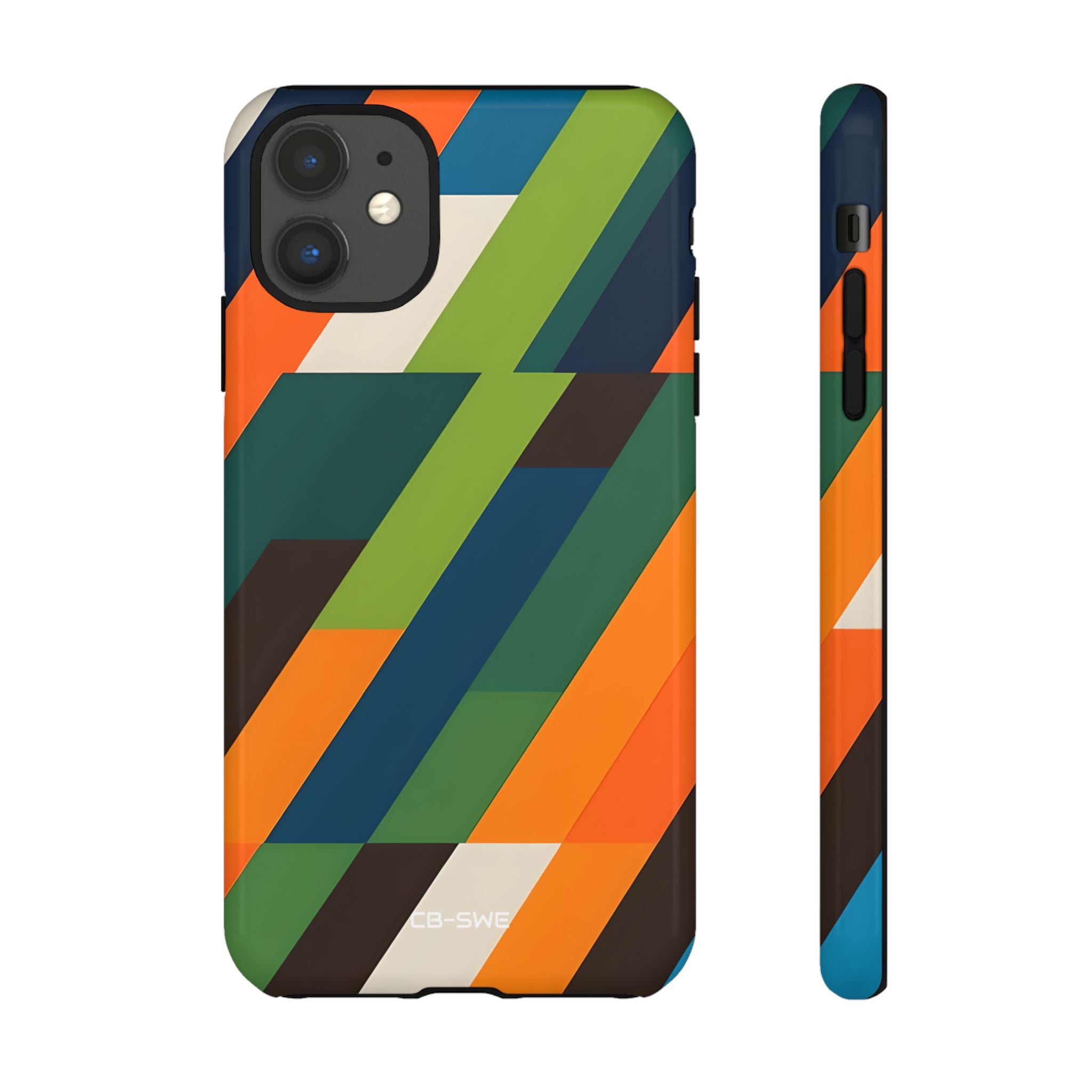 Geometric Color Intersection - iPhone Case