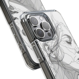 Ethereal Contours - Phone Case for iPhone (Clear Impact - Magnetic)