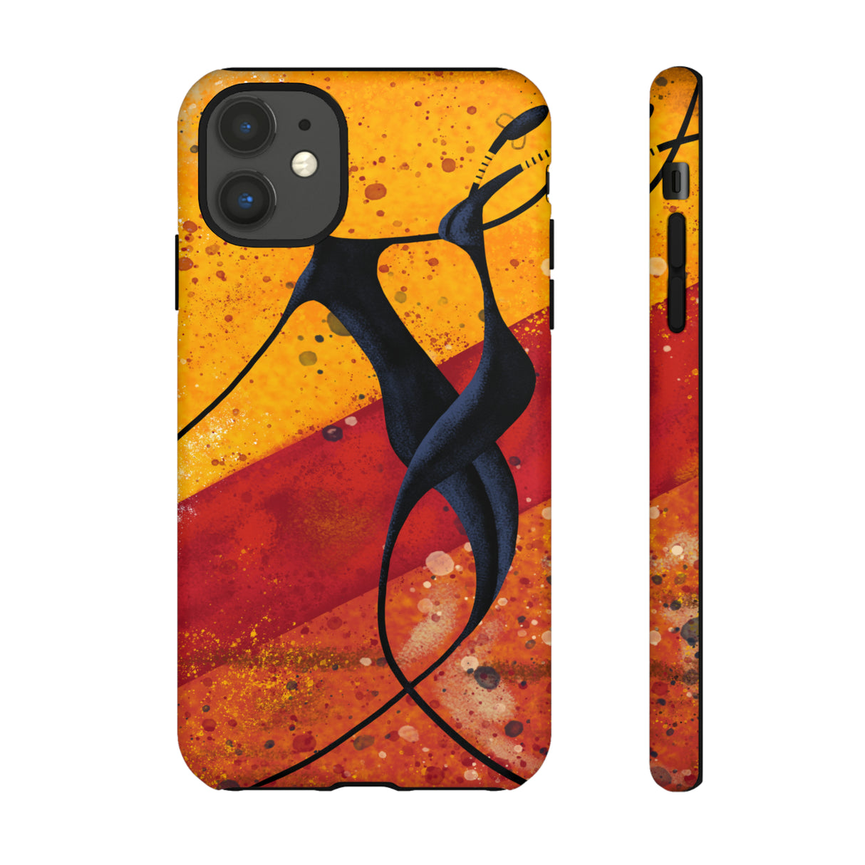 Oil painting - African couple dance - Protective Phone Case