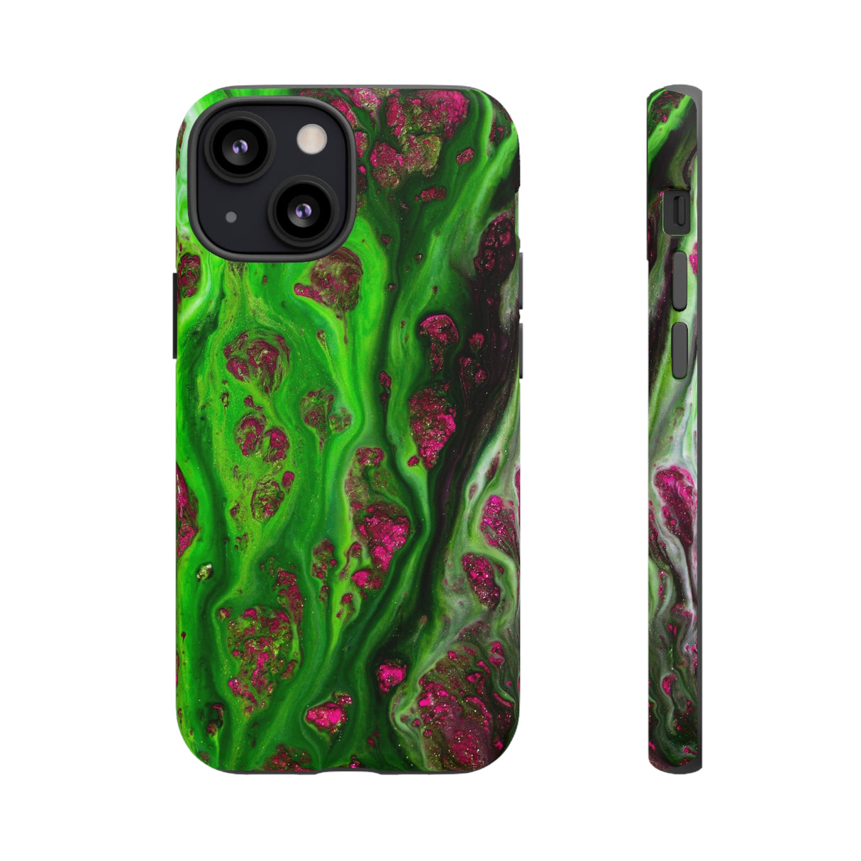 Toxic Green Ink Art iPhone Case (Protective) iPhone 13 Mini Matte Phone Case