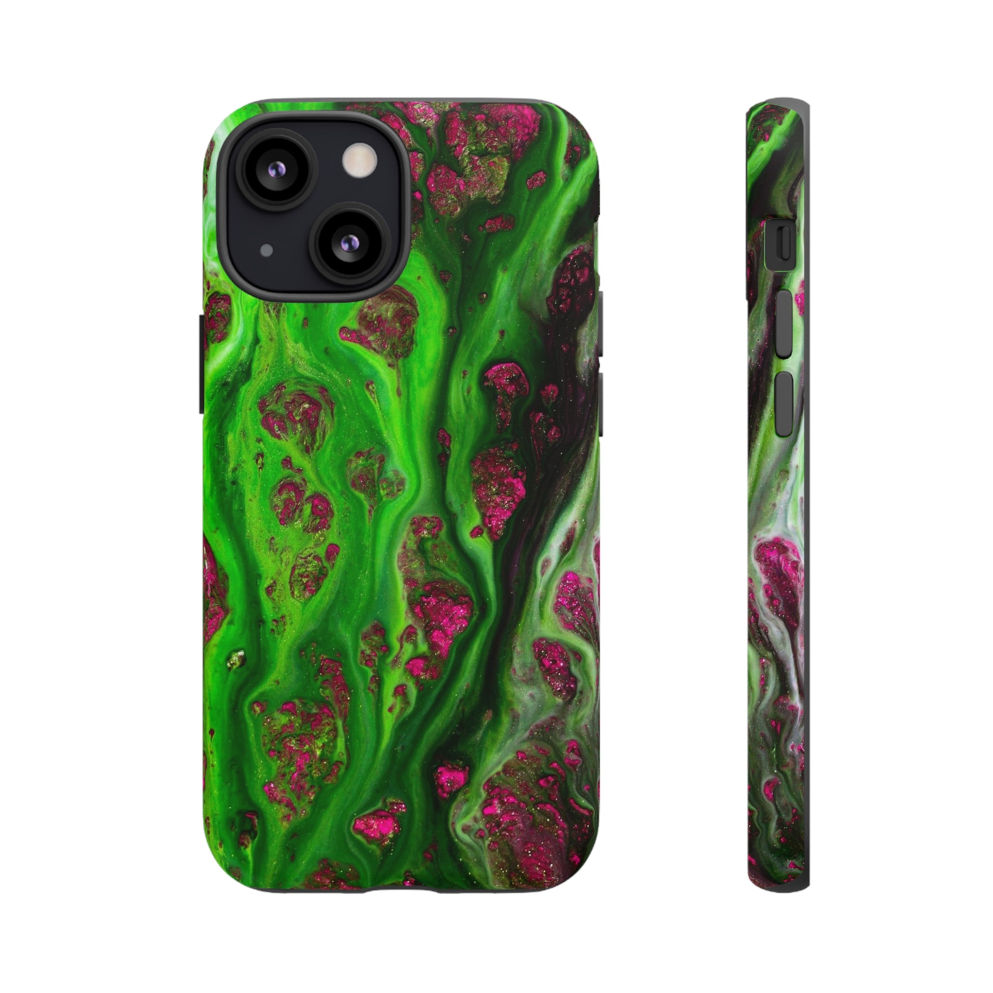 Toxic Green Ink Art iPhone Case (Protective) iPhone 13 Mini Matte Phone Case