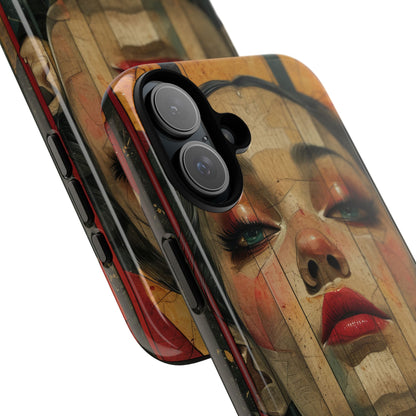 Bold Art Deco Portrait - Tough iPhone 16 Phone Case