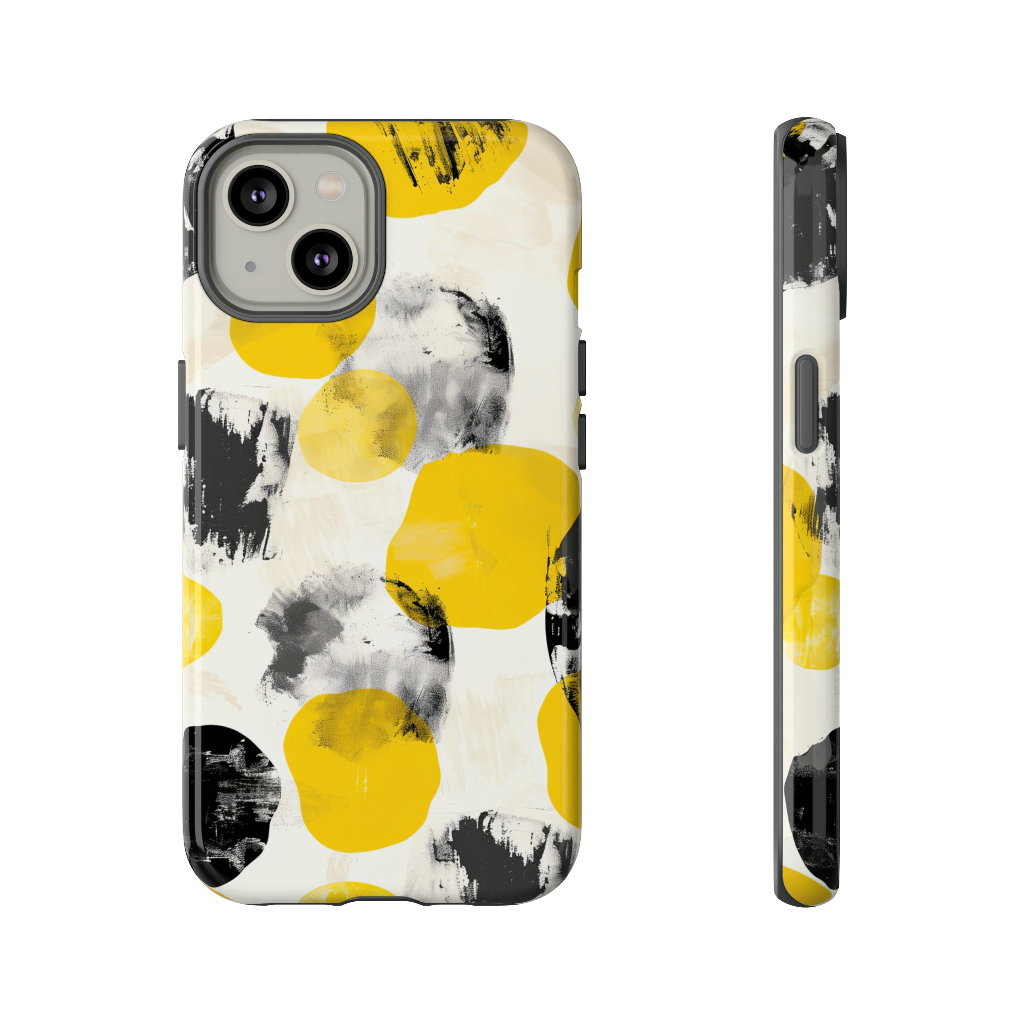 Yellow Dot Minimalism - Protective Phone Case