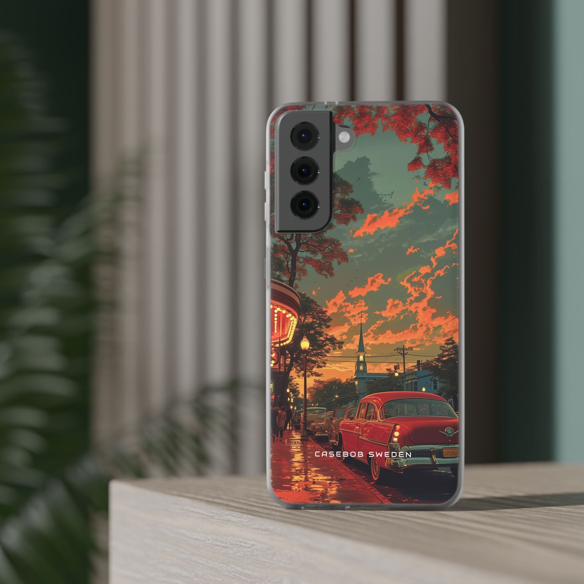 Mid-Century Nostalgia Streetscape Samsung S21 - Flexi Phone Case