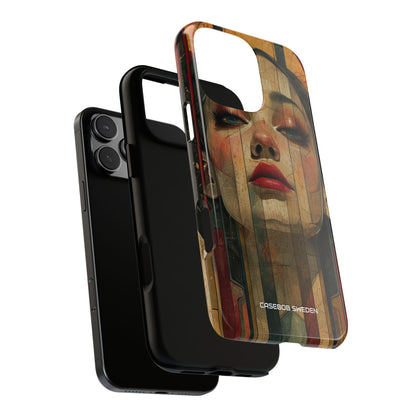 Bold Art Deco Portrait - Tough iPhone 16 Phone Case