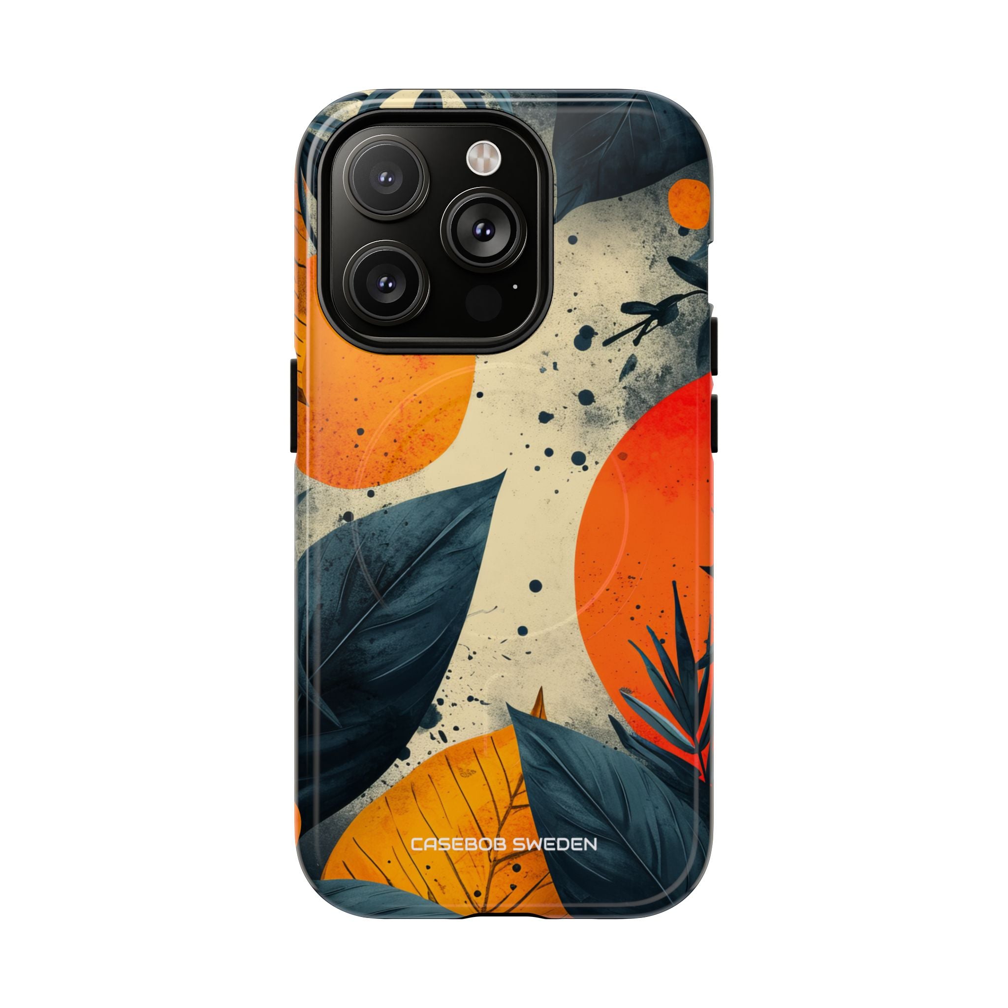 Tropical Blue Leaves - Tough + MagSafe® iPhone 14 Phone Case