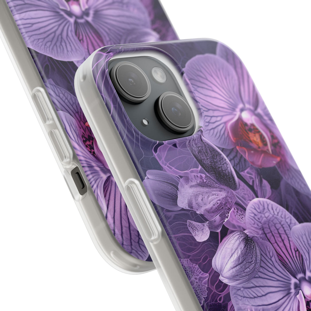 Strahlendes Orchideen-Design | Handyhülle für iPhone (flexible Hülle) 