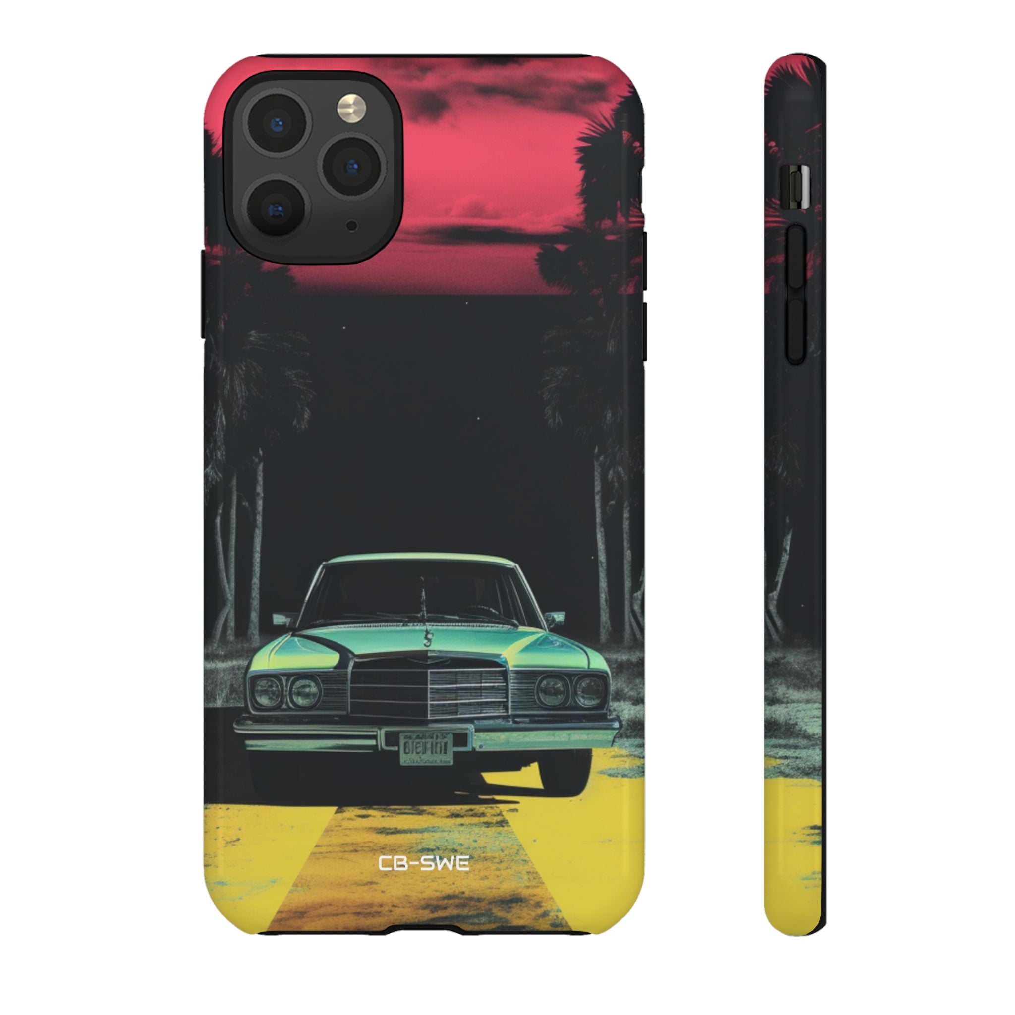 Retro Futuristic Nightscape - iPhone Case