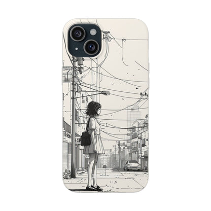 Urban Solitude Sketch | Flexible Phone Case for iPhone