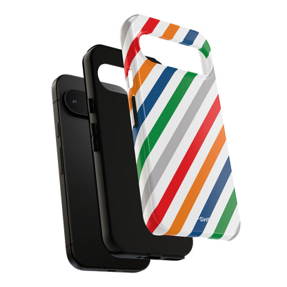 Vibrant Geometric Stripes - Google Pixel Case