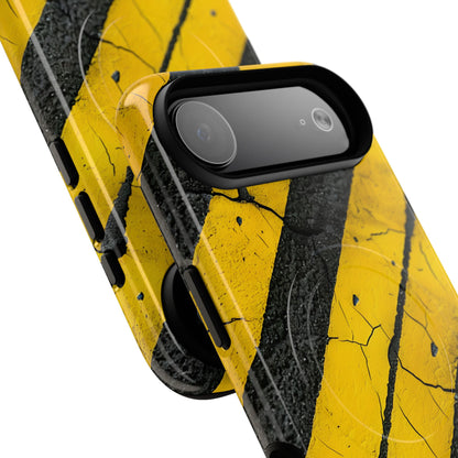 Yellow Stripe Distress iPhone 17 Air Case - Tough+
