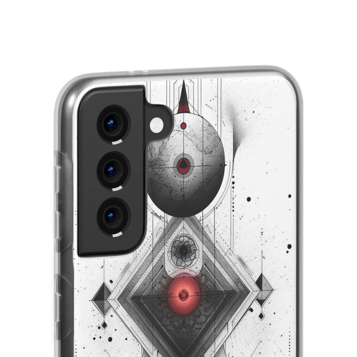 Red Geometry Harmony | Flexible Phone Case for Samsung Galaxy