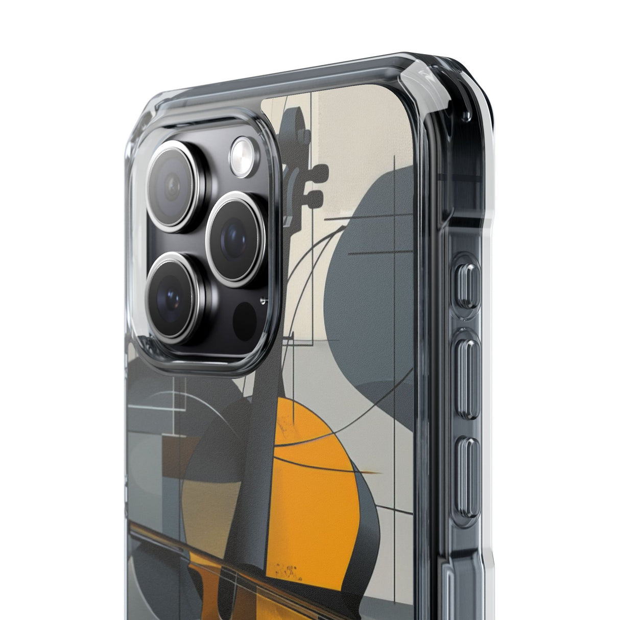 Cello Abstraction - Phone Case for iPhone (Clear Impact - Magnetic)