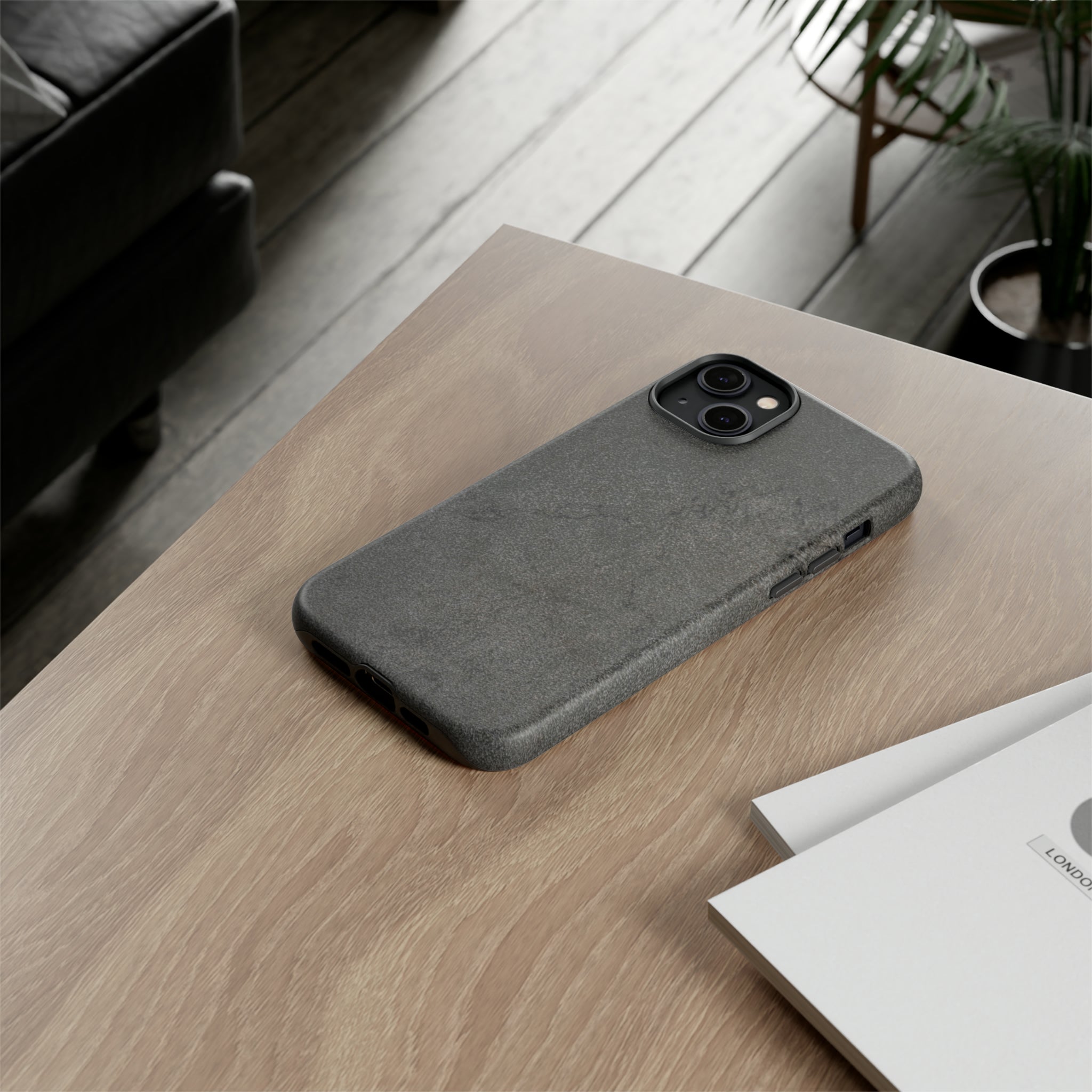 Steel Grey Granite - Protective Phone Case