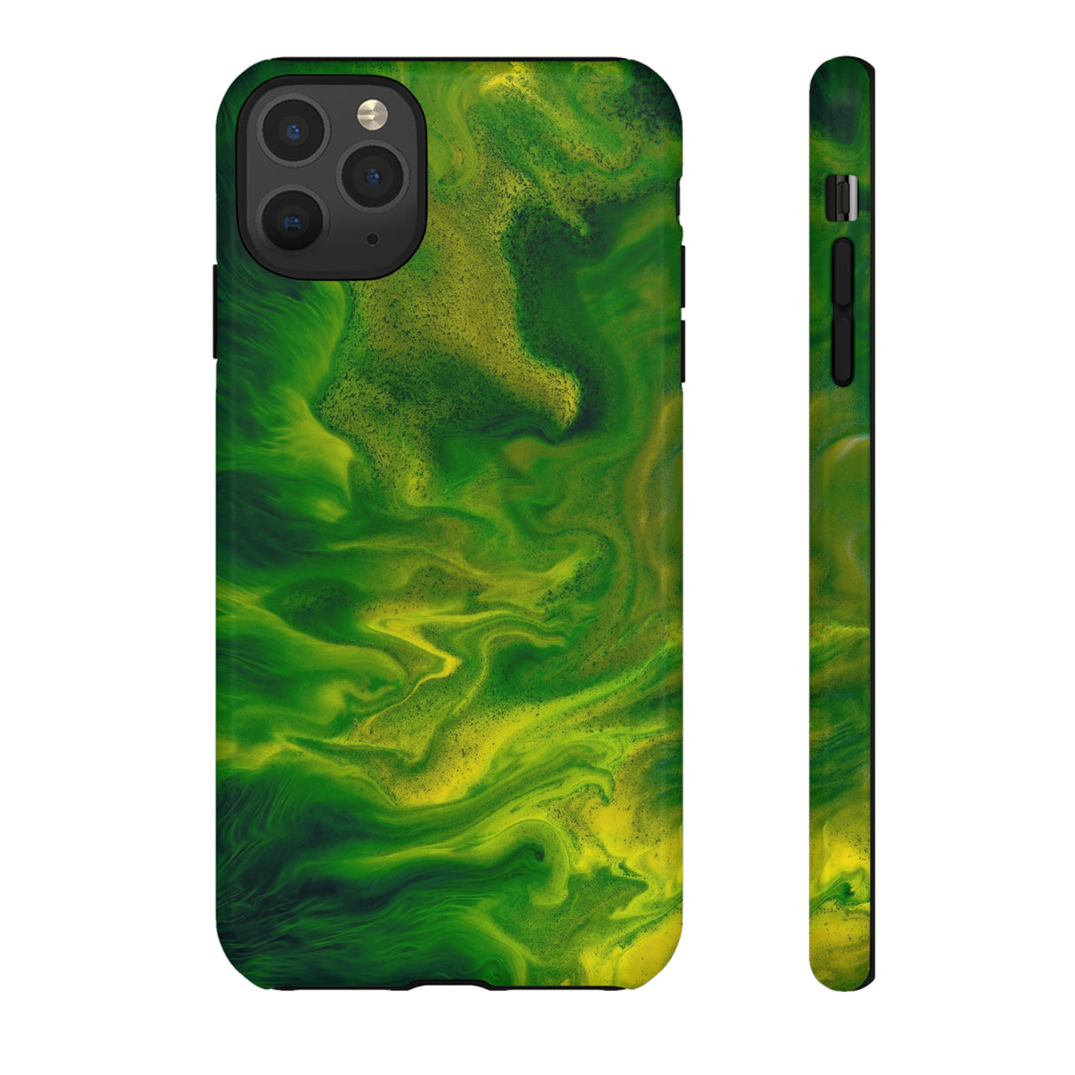 Green Smoke Ink Art iPhone Case (Protective) iPhone 11 Pro Max Glossy Phone Case