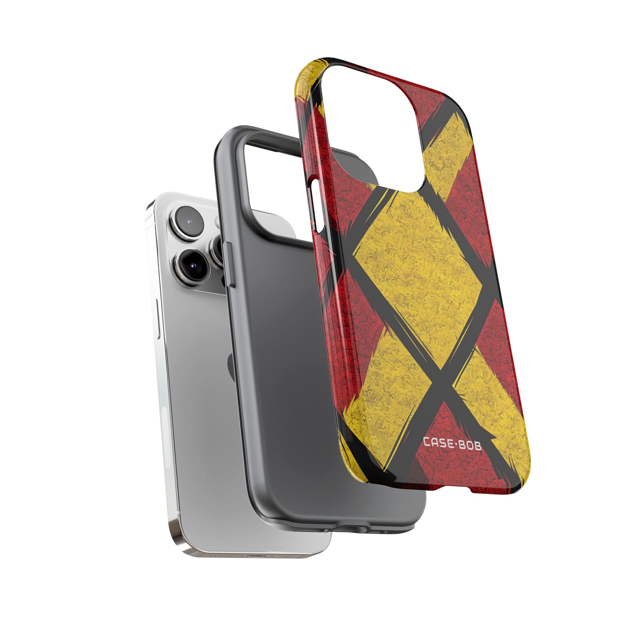 Cracked Diamond Grid iPhone 14 Pro Case - Tough