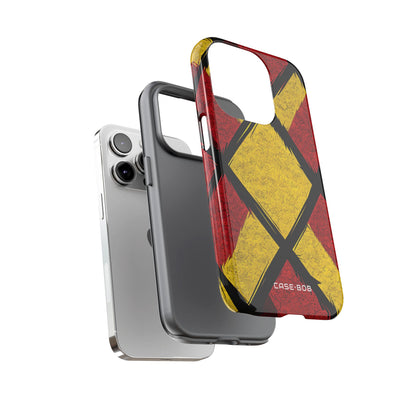 Cracked Diamond Grid iPhone 14 Pro Case - Tough