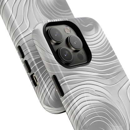 Monochrome Flow Lines iPhone 14 - Tough+