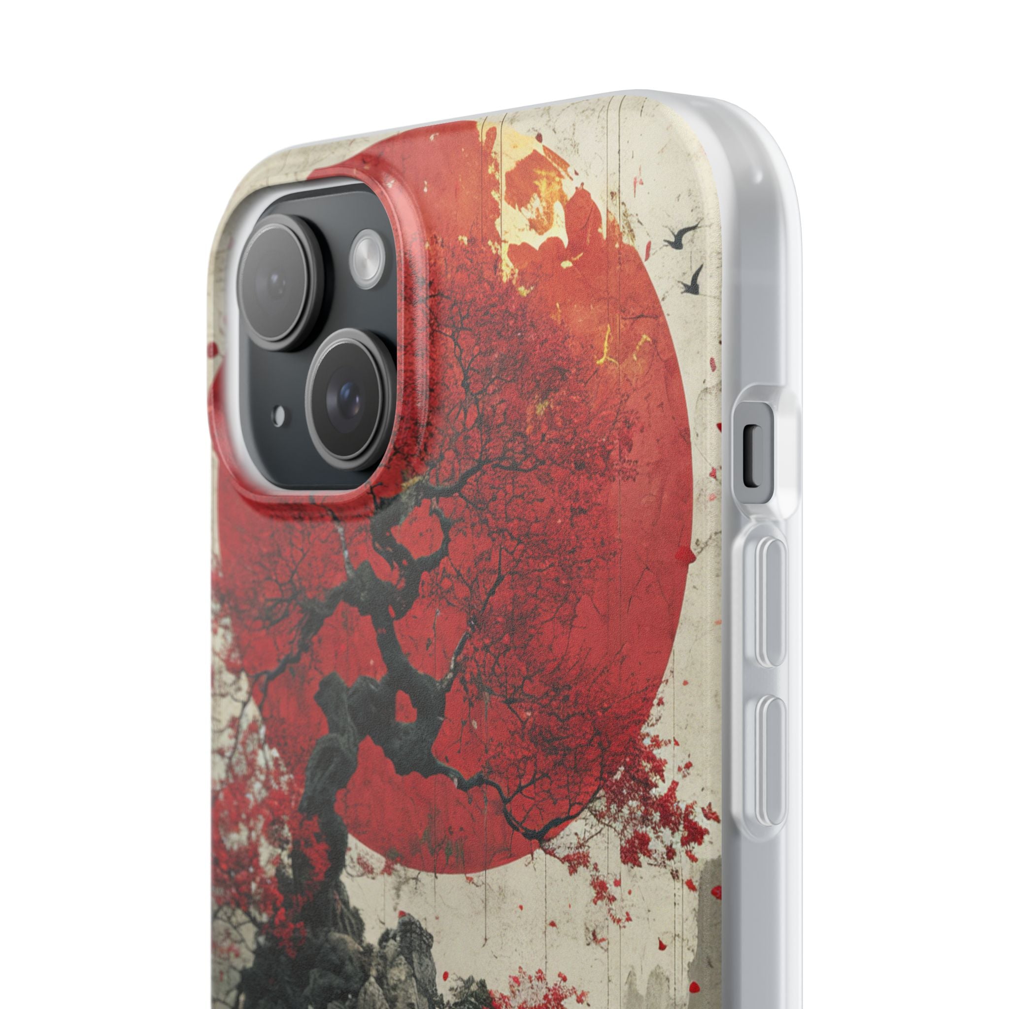 Zen Serenity in Red Harmony iPhone 15 - Flexi Phone Case