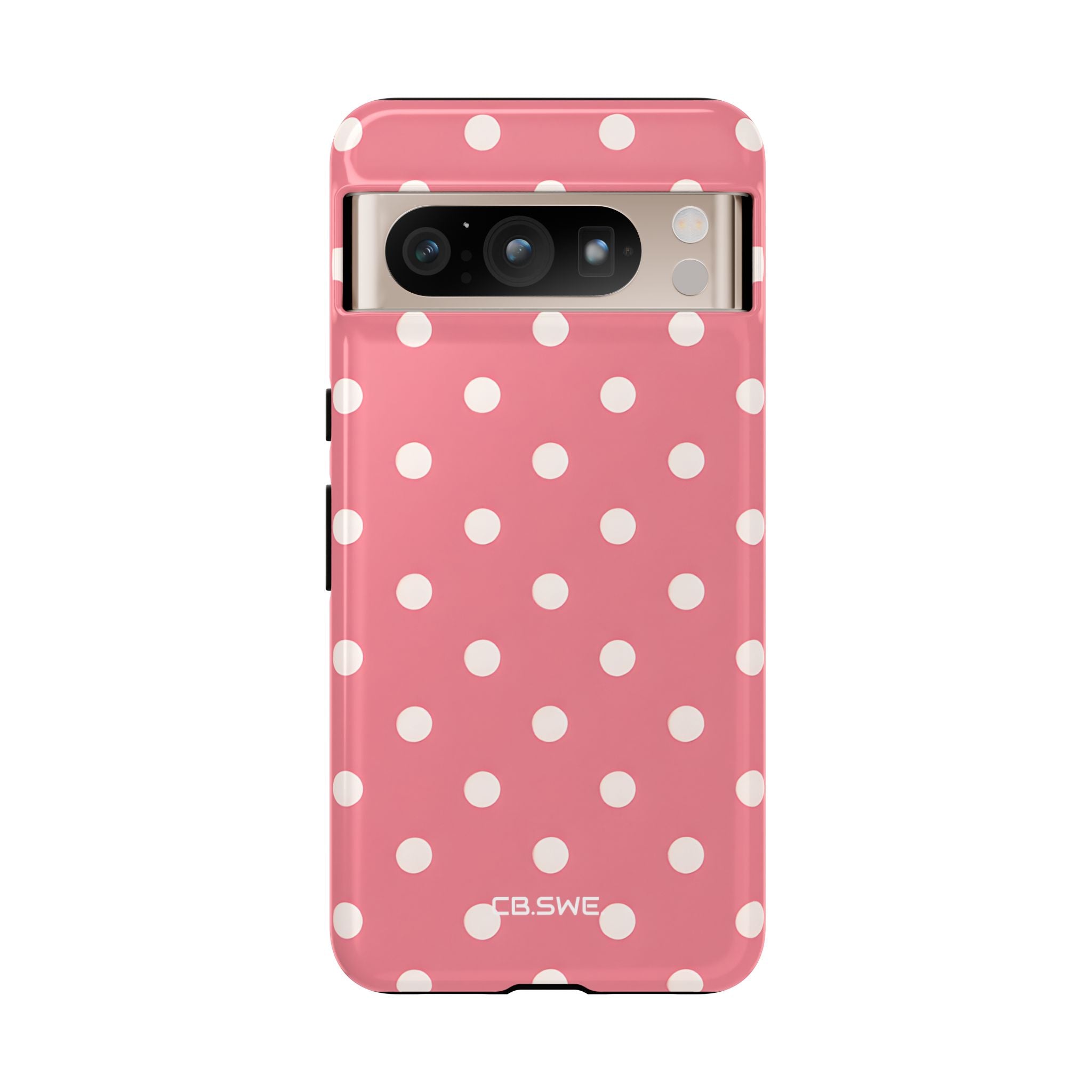 Pink White Polka Dots Google Pixel 8 - Tough